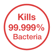 Kills 99 bacteria Kills 99 bacteria